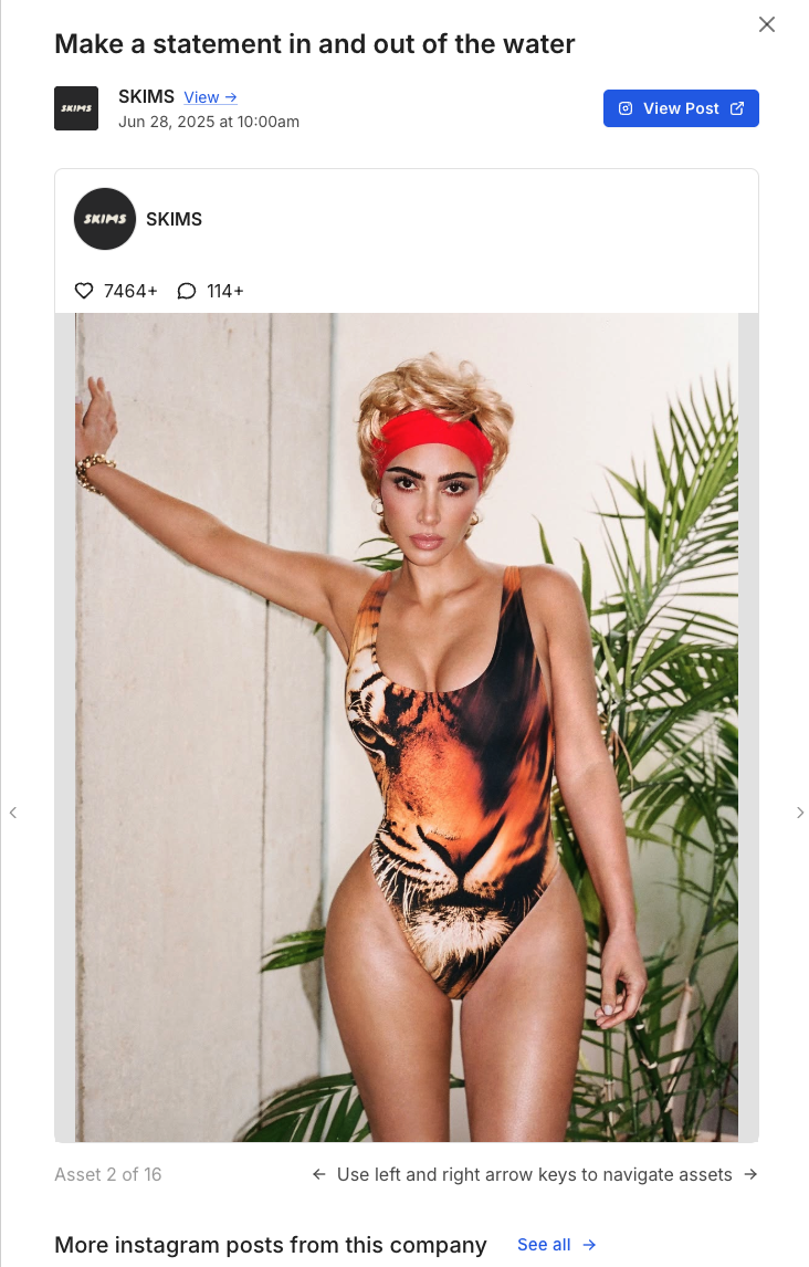 SKIMS x Roberto Cavalli swimwear